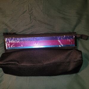 New LIMITED EDITION MAC Cosmetic Bag Case with Iridescent Mirrored Stripe
